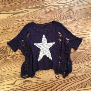 Fourth of July Distressed Summer Sweater